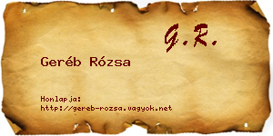 Geréb Rózsa névjegykártya